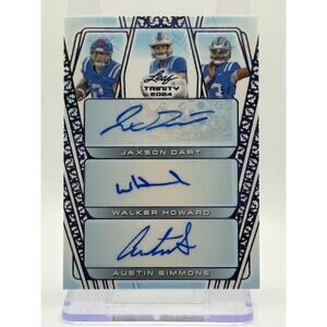 2024 Leaf Trinity Jaxson Dart Walker Howard Austin Simmons Purple Auto 5/7 SP